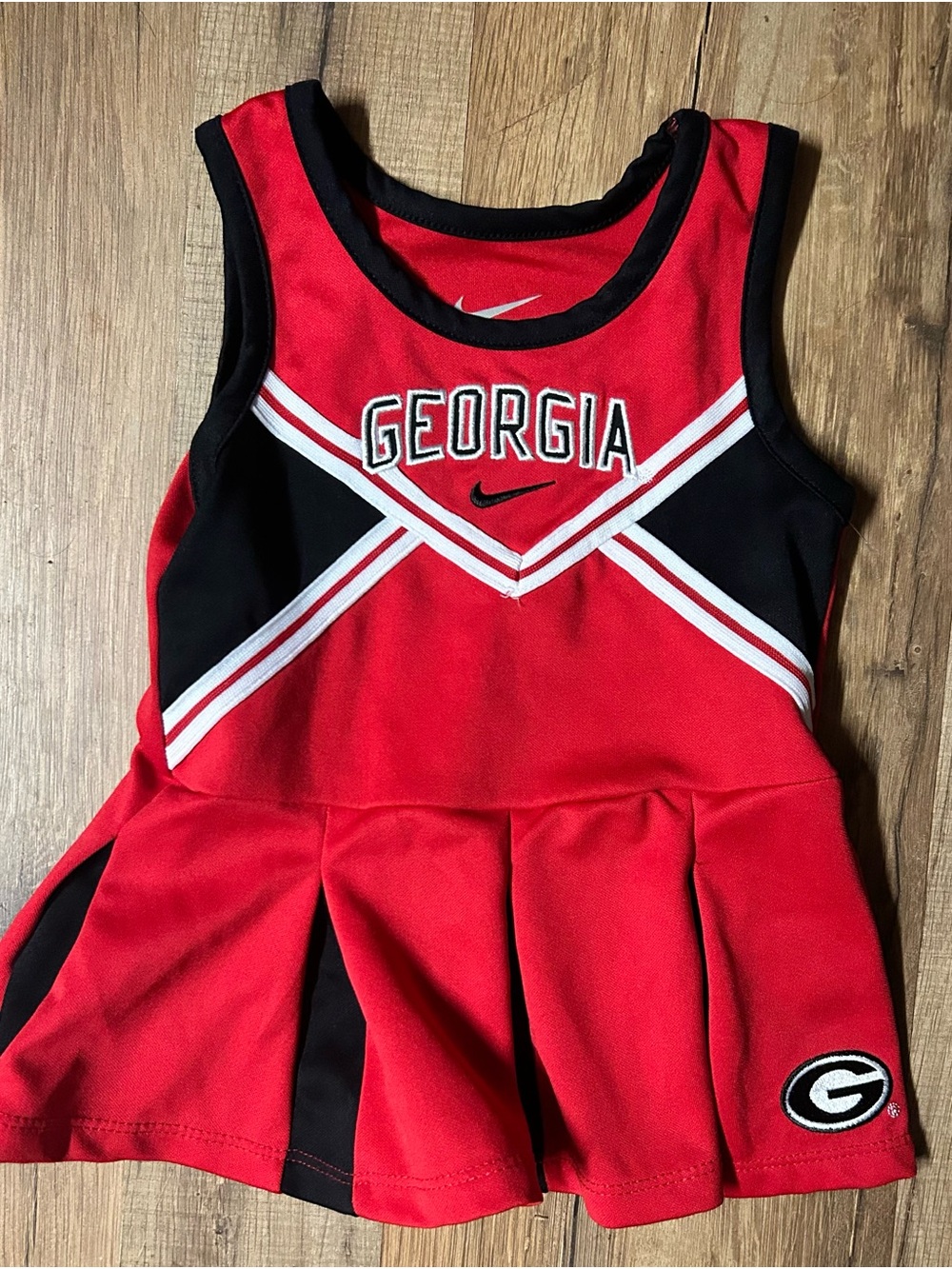 Authentic Nike Stitched Georgia Cheerleading Outfit  18M  Very Good Condition